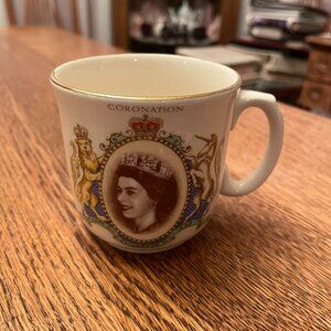 Vintage Queen Elizabeth II Coronation June 2nd 1953 Commemorative Tea Cup